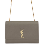 SAINT LAURENT YSL LARGE KATE CHAIN BAG GREY H-YSLSHSG073330MD2