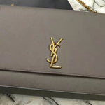 SAINT LAURENT YSL LARGE KATE CHAIN BAG GREY H-YSLSHSG073330MD2