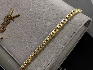 SAINT LAURENT YSL LARGE KATE CHAIN BAG GREY H-YSLSHSG073330MD2