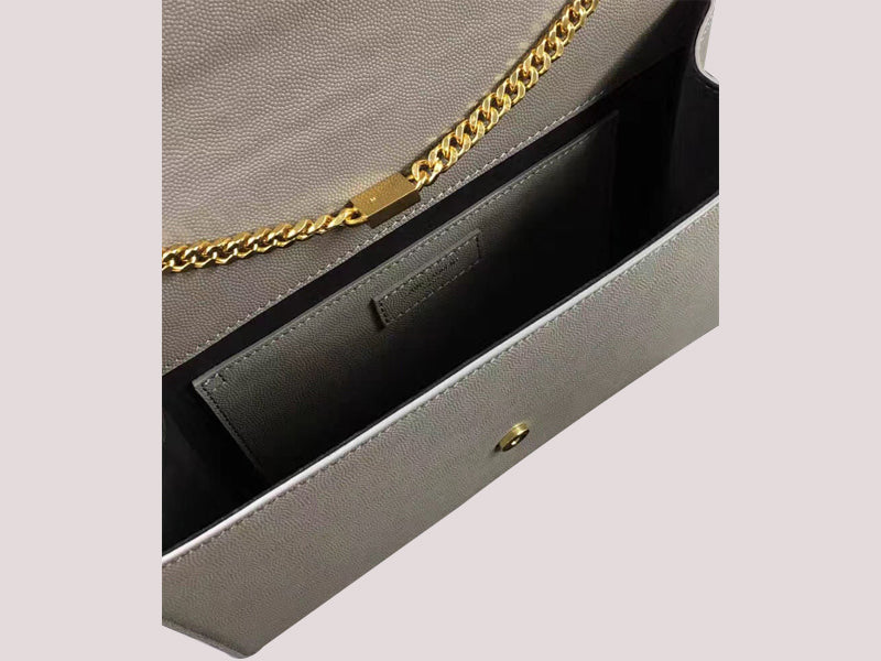 SAINT LAURENT YSL LARGE KATE CHAIN BAG GREY H-YSLSHSG073330MD2