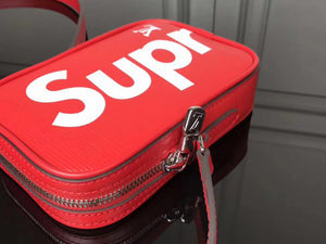 LOUIS VUITTON X SUPREME EPI LEATHER DANUBE PPM RED