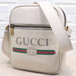 GUCCI PRINT MESSENGER BAG BLACK WHITE