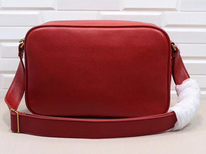 GUCCI PRINT SHOULDER BAG RED