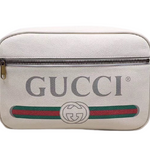 GUCCI PRINT SHOULDER BAG WHITE