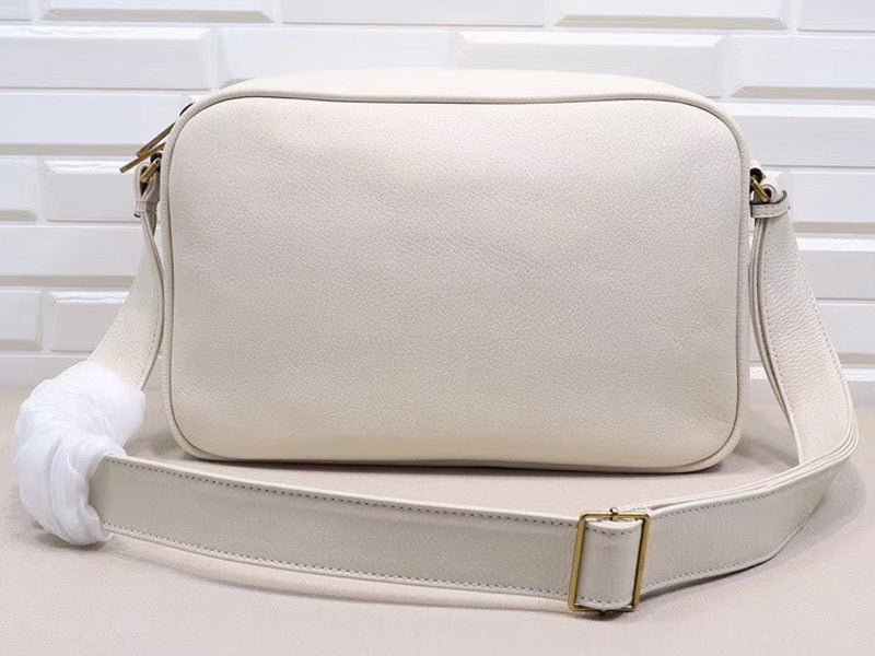 GUCCI PRINT SHOULDER BAG WHITE