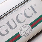 GUCCI PRINT SHOULDER BAG WHITE