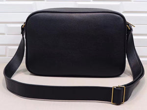 GUCCI PRINT SHOULDER BAG BLACK