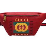 GUCCI PRINT SMALL BELT BAG RED