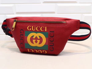 GUCCI PRINT SMALL BELT BAG RED