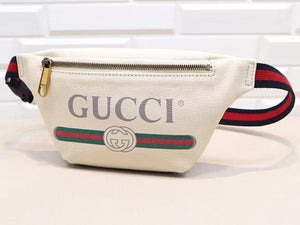 GUCCI PRINT SMALL BELT BAG WHITE