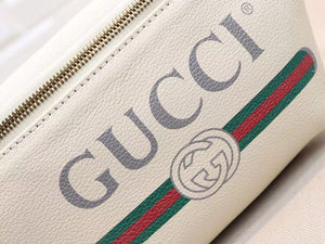 GUCCI PRINT SMALL BELT BAG WHITE