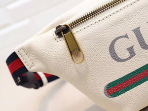 GUCCI PRINT SMALL BELT BAG WHITE