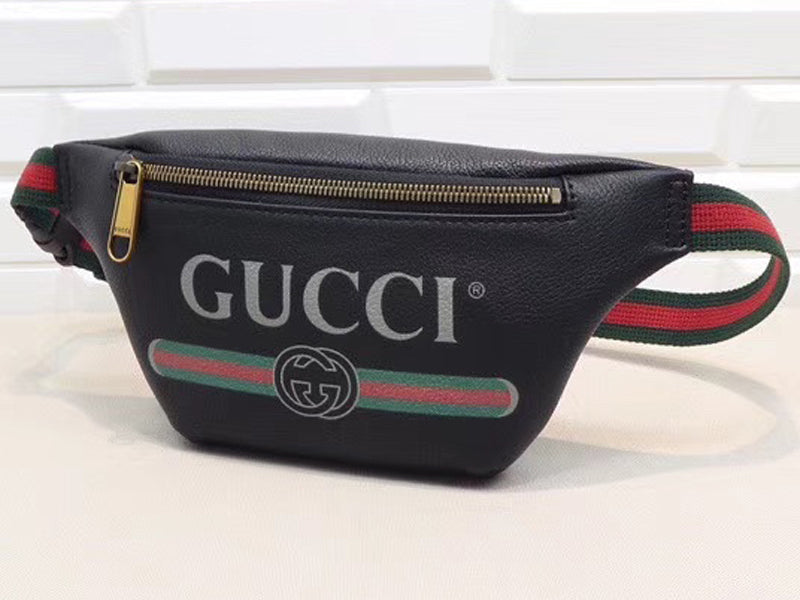 GUCCI PRINT SMALL BELT BAG BLACK