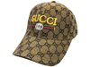 GUCCI BLACK GG WITH VINTAGE LOGO BASEBALL CAP