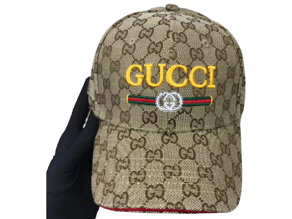 GUCCI BROWN GG WITH VINTAGE LOGO BASEBALL CAP