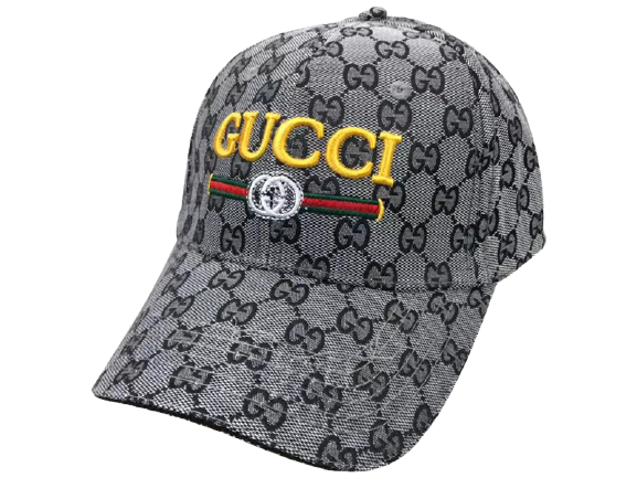 GUCCI GREY GG WITH VINTAGE LOGO BASEBALL CAP