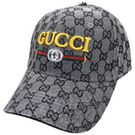 GUCCI GREY GG WITH VINTAGE LOGO BASEBALL CAP