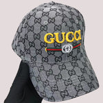 GUCCI GREY GG WITH VINTAGE LOGO BASEBALL CAP