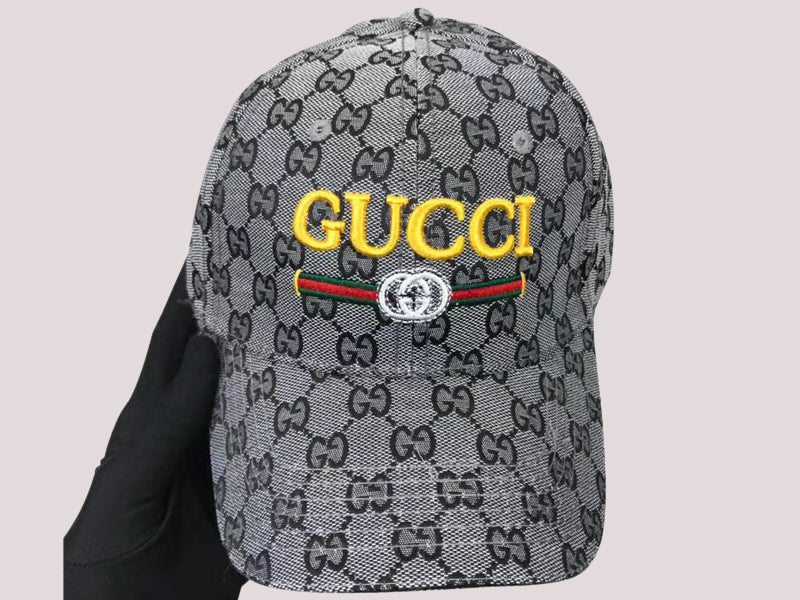 GUCCI GREY GG WITH VINTAGE LOGO BASEBALL CAP