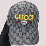 GUCCI GREY GG WITH VINTAGE LOGO BASEBALL CAP