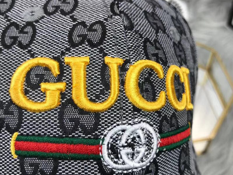 GUCCI GREY GG WITH VINTAGE LOGO BASEBALL CAP