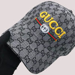 GUCCI GREY GG WITH VINTAGE LOGO BASEBALL CAP