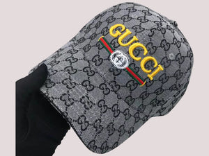 GUCCI GREY GG WITH VINTAGE LOGO BASEBALL CAP