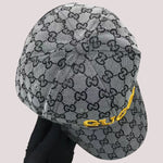 GUCCI GREY GG WITH VINTAGE LOGO BASEBALL CAP