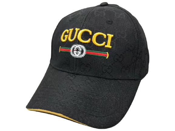 GUCCI VINTAGE LOGO BASEBALL CAP WITH BLACK GG FABRIC