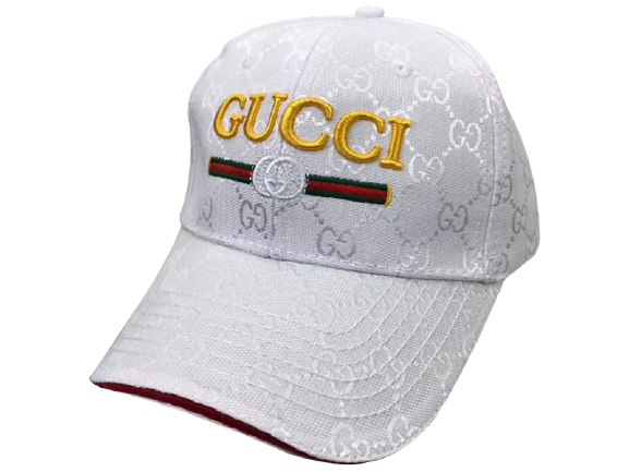 GUCCI WHITE GG WITH VINTAGE LOGO BASEBALL CAP