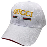 GUCCI WHITE GG WITH VINTAGE LOGO BASEBALL CAP