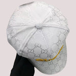 GUCCI WHITE GG WITH VINTAGE LOGO BASEBALL CAP