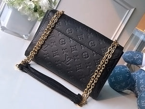 LOUIS VUITTON MONOGRAM EMPREINTE VAVIN CHAIN WALLET BLACK M63398