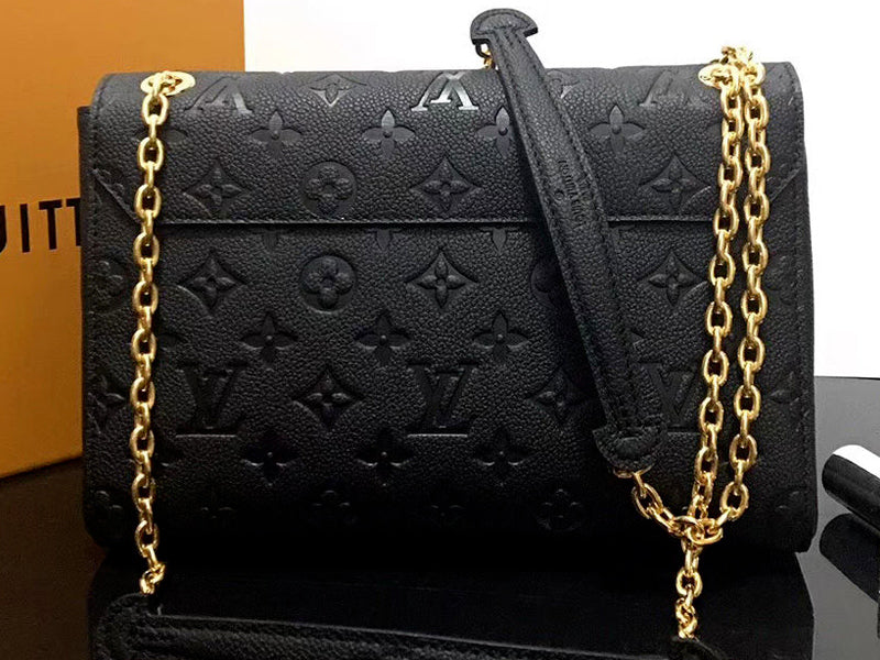 LOUIS VUITTON MONOGRAM EMPREINTE VAVIN PM BLACK M44151