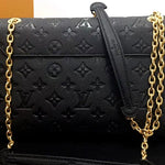 LOUIS VUITTON MONOGRAM EMPREINTE VAVIN PM BLACK M44151