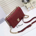 DIOR SMALL DIORAMA LAMBSKIN BAG BURGUNDY D05261