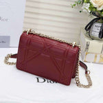 DIOR SMALL DIORAMA LAMBSKIN BAG BURGUNDY D05261