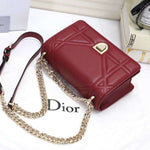 DIOR SMALL DIORAMA LAMBSKIN BAG BURGUNDY D05261