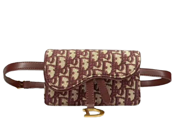 DIOR OBLIQUE SADDLE CLUTCH BURGUNDY D56162