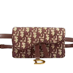 DIOR OBLIQUE SADDLE CLUTCH BURGUNDY D56162