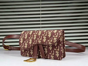 DIOR OBLIQUE SADDLE CLUTCH BURGUNDY D56162