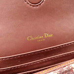 DIOR OBLIQUE SADDLE CLUTCH BURGUNDY D56162