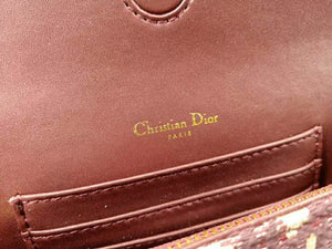 DIOR OBLIQUE SADDLE CLUTCH BURGUNDY D56162