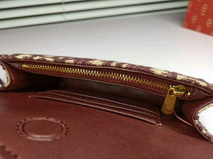 DIOR OBLIQUE SADDLE CLUTCH BURGUNDY D56162