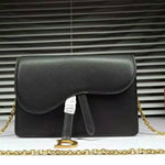 DIOR SADDLE CALFSKIN LEATHER CLUTCH BLACK D6620