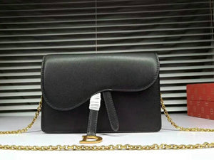 DIOR SADDLE CALFSKIN LEATHER CLUTCH BLACK D6620