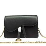 DIOR SADDLE CALFSKIN LEATHER CLUTCH BLACK D6620