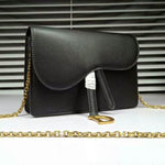 DIOR SADDLE CALFSKIN LEATHER CLUTCH BLACK D6620