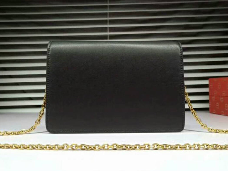 DIOR SADDLE CALFSKIN LEATHER CLUTCH BLACK D6620