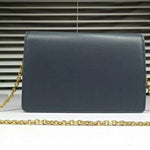 DIOR SADDLE CALFSKIN LEATHER CLUTCH DARK BLUE D66201